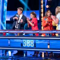 <p>Gerry Turner and Theresa Nist compete on "Celebrity Family Feud."</p>