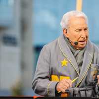 <p>ESPN's Lee Corso on the set of College GameDay before the 2023 Army-Navy game in Foxboro, MA.</p>