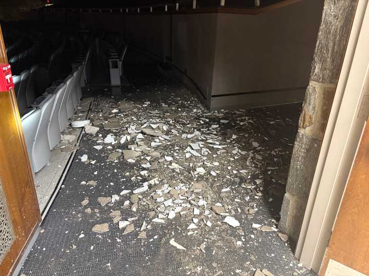 Ceiling collapse at Bergen Academies.