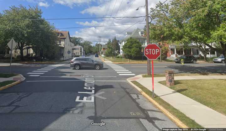 The intersection of&nbsp;South Broad Street/PA Route 501 and West Lemon Street where the pedestrian was struck on Independence Day, police say.