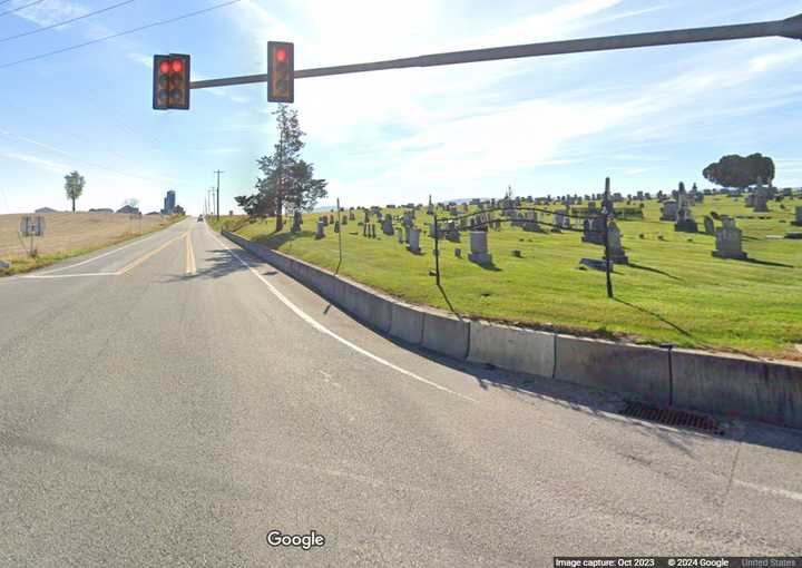 The intersection where the fatal motorcycle crash into a pickup truck happened, Pennsylvania State Police say. 