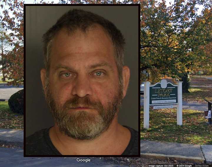 Mark Basehore and Letort Park where he is accused of making Siri play porn with the volume turned up as he publicly masturbated, police say.&nbsp;&nbsp;