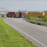 <p>The scene of the Norfolk Southern train derailment in York County, PA.&nbsp;</p>