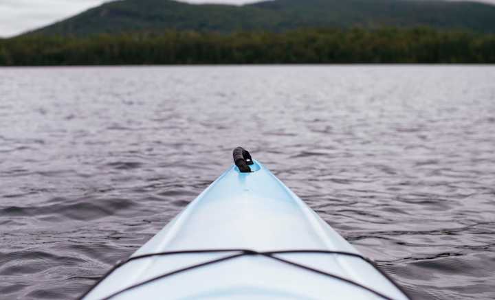 The point of view of a kayaker.&nbsp;