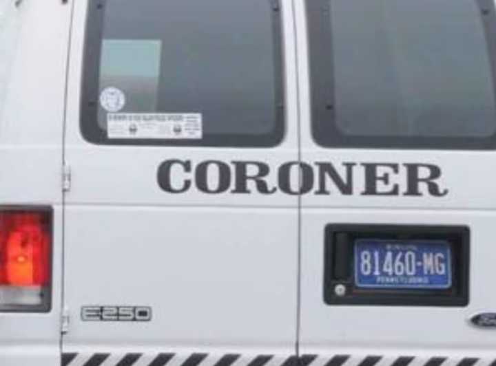 A coroner's van in Pennsylvania.