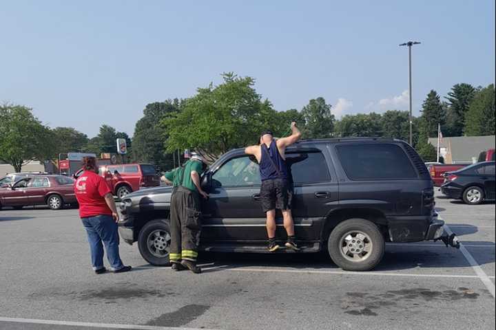 Firefighters Rescue Child In Car At Parking Lot Outside East Drumore  Giant