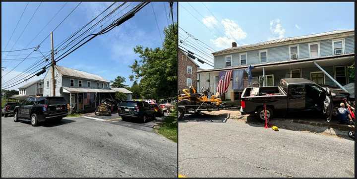 The scene of the pick-up into a home in Newberry Township.