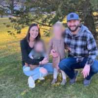 <p>Ryan Peck, his wife Sammi Peck (Wentz), and their two young children.&nbsp;</p>