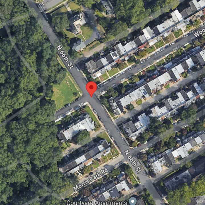 A map showing the 1400 block of North 66th Street where the body was found.&nbsp;