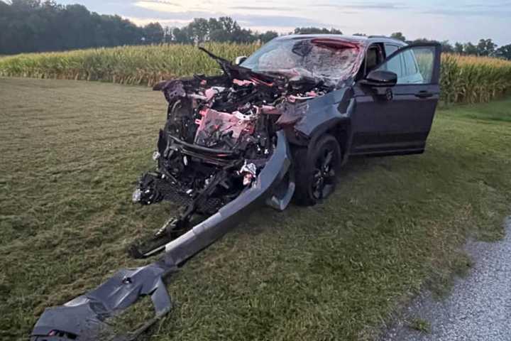 SUV Collides With Equipment Near Amish Farm: Officials (PHOTOS)