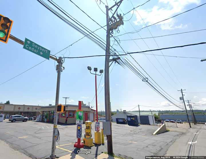 The telephone pole the ATV struck, police say.&nbsp;