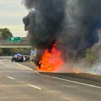 PA Rt 611 Reopens After Vehicle Fire: Police (UPDATE)