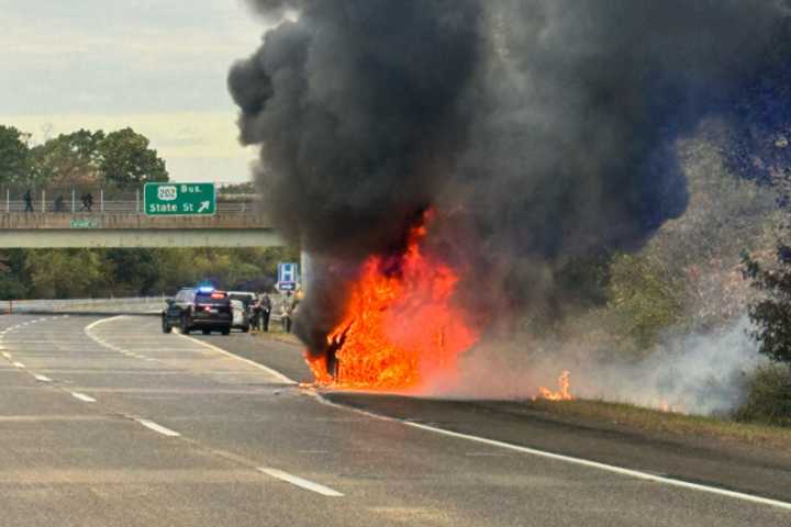 PA Rt 611 Reopens After Vehicle Fire: Doylestown Police