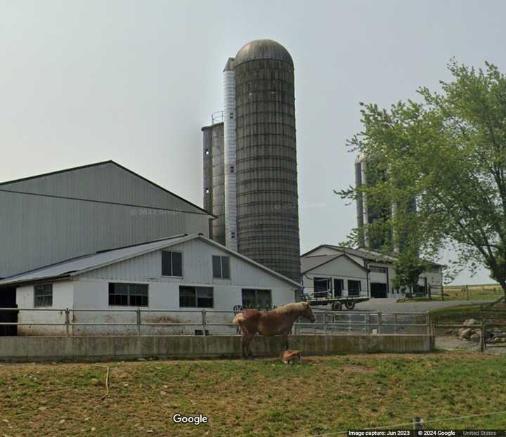 The Amish barn in the 5900 block of Meadeville Road near Red Hill Road in Salisbury Township where the fire happened. 