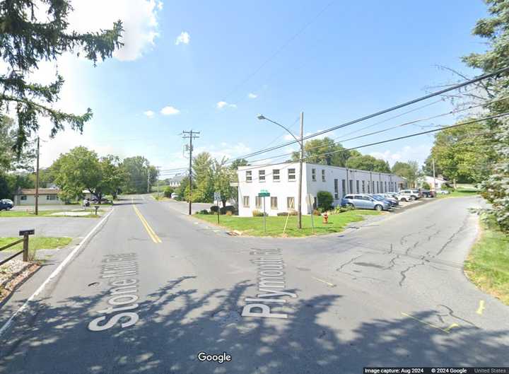 The intersection of Stone Mill and Plymouth roads in Manor Township where the deadly crash happened. 