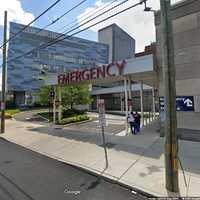 <p>The ER entrance at Penn Presbyterian Medical Center located at 3900 Poweltown Avenue in Philadelphia where three nurses and a gunshot victim were struck by a Jeep. </p>