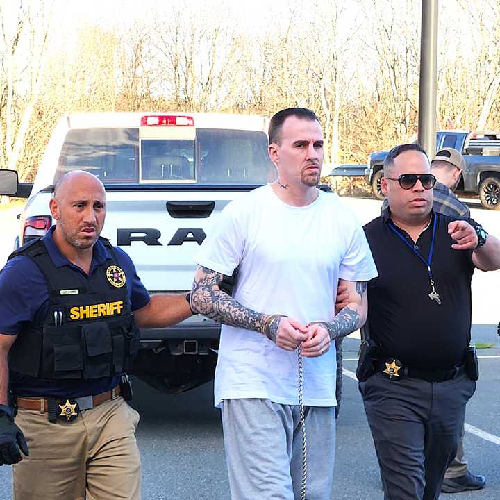 Joseph Michael Flood being escorted back to jail in Sullivan County.&nbsp;