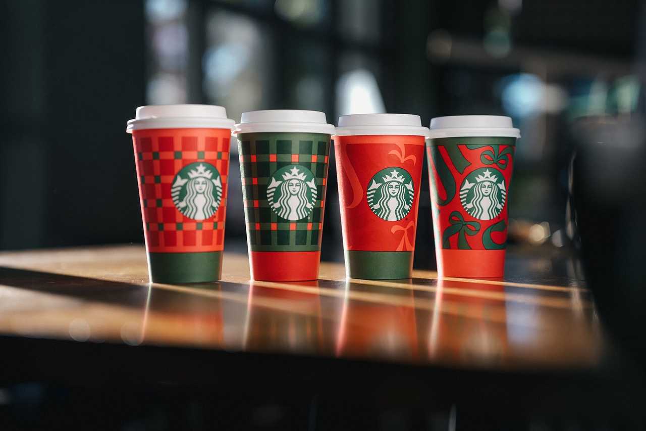 Starbucks unveiled its 2025 line of holiday cups on Wednesday, Nov. 5. Starbucks unveiled its 2025 line of holiday cups on Wednesday, Nov. 5.