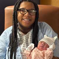 <p>Judith Marrero and her baby girl, Phoniex, pronounced "Phoenix."</p>