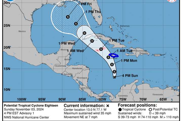 System Expected To Become Tropical Storm Projected To Move North Toward US Coast