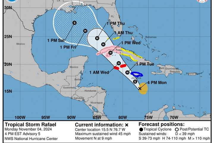 Newly Named Tropical Storm Rafael Expected To Quickly Become Hurricane As It Heads Toward US