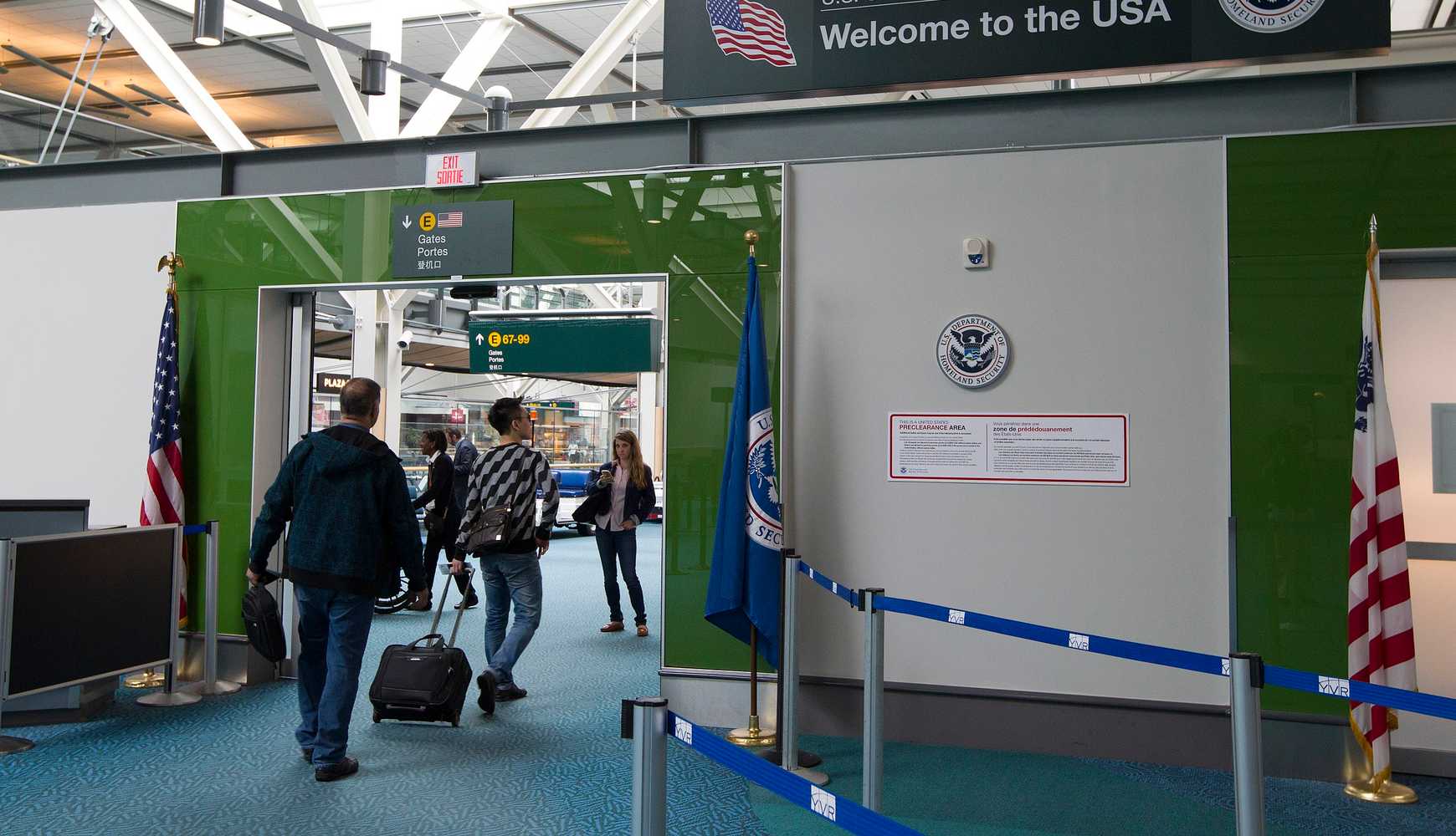 
The US border preclearance inside Vancouver International Airport.

