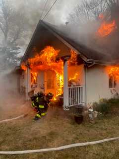 CT Home Destroyed In 3-Alarm Fire; Crews Forced To Pull Down Roof, Walls, Chimney