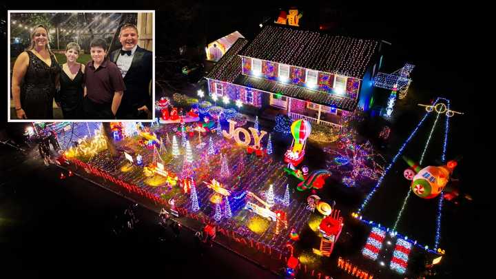 Gary Cirlin and his family have transformed their home into the New City North Pole Airport for the holidays.