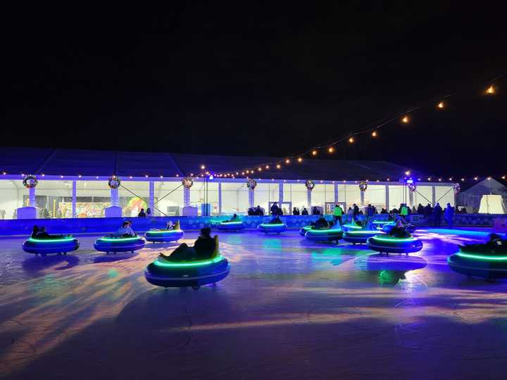 Bumper cars at Winter Wonderland in Van Saun.