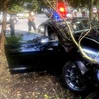 <p>The driver emerged with minor injuries, responders said.</p>