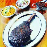 <p>Bison Tomahawk ribeye.&nbsp;</p>