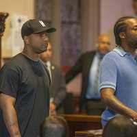 <p>Meek Mill joined Gov. Phil Murphy at a landmark clemency on Juneteenth.</p>