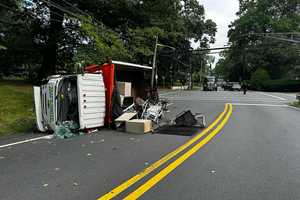 Truck Overturns, Snaps Electric Pole Shutting Hillsdale Intersection For Hours