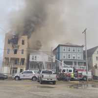 <p>A fire on South Georgia Avenue in Atlantic City, NJ, on July 11, 2024.</p>