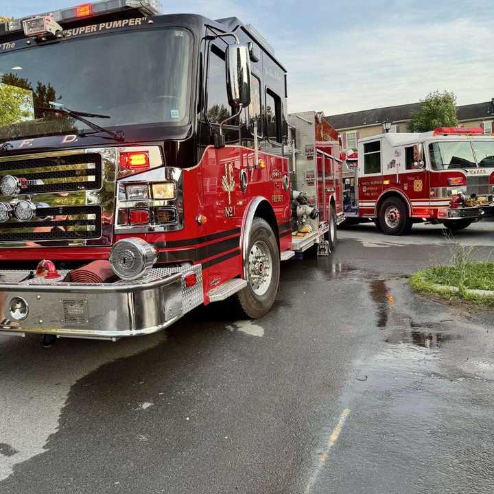 The Liberty Fire Department on the scene of the fire.&nbsp;