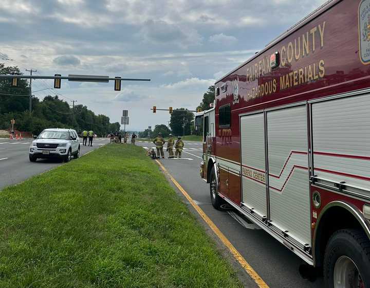 The scene of the gas leak in Fairfax County.