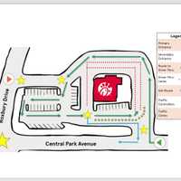 <p>A diagram of the Chick-fil-A location's drive-thru.&nbsp;</p>