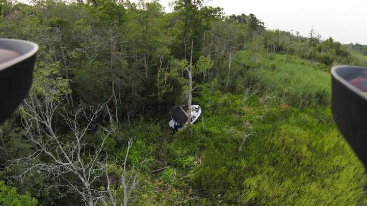 Four people were injured when a boat crashed near Estell Manor Park in Mays Landing, NJ, on July 29, 2024.