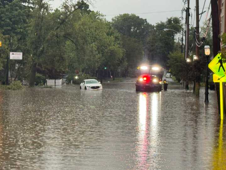 The Morris County Sheriff's Office Emergency Services Unit was called to Madison to assist with helping citizens experiencing flooding in their neighborhood.
  
