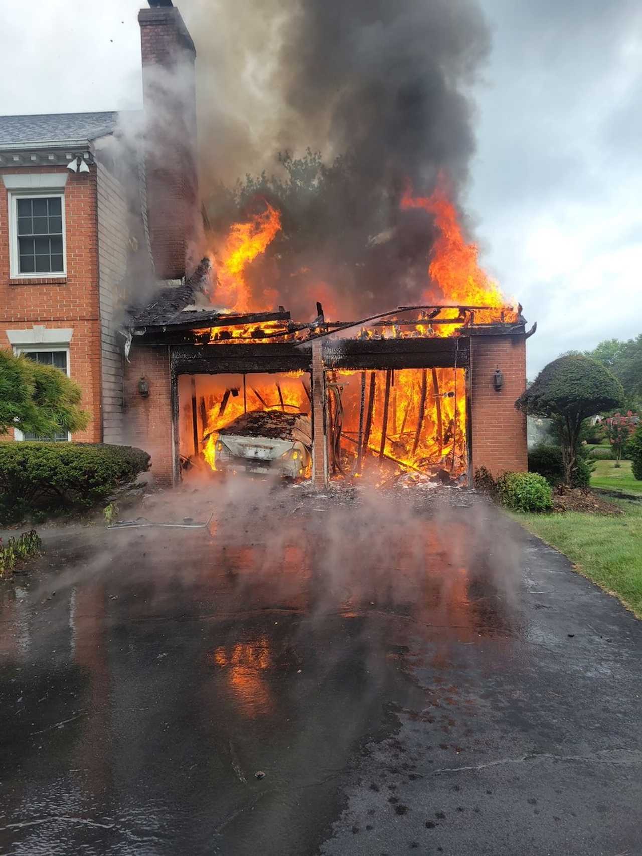 Fire Destroys Maryland Garage, Vehicle; Two Assisted By Red Cross