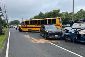 School Bus Involved In Three-Vehicle Crash On Jersey Shore, Minor Injuries Reported