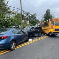 <p>A three-vehicle crash involving a school bus on Route 33 in Neptune Township, NJ, on August 9, 2024.
  
</p>