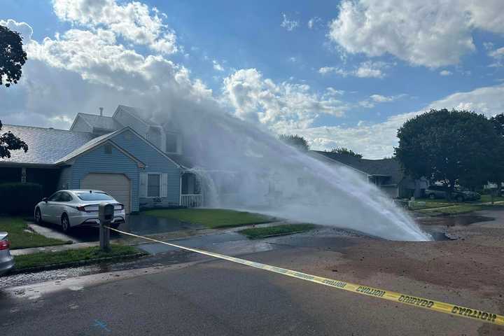 Large Water Main Break Douses Homes, Displaces Several Central Jersey Residents