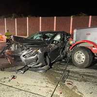 <p>A tractor-trailer slammed into a sedan during a six-vehicle crash on Route 30.</p>