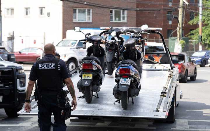 The Westchester County Police Department seized several mopeds and scooters over a week. 