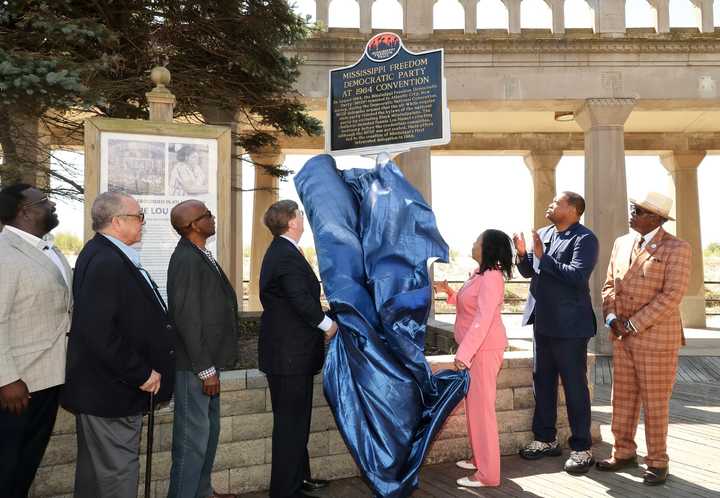 A historical marker was unveiled in Atlantic City, NJ, honoring civil rights activist Fannie Lou Hamer and the Mississippi Freedom Democratic Party's efforts to fight segregation at the 1964 Democratic National Convention.