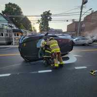 Vehicle Rolls Over In Crash On Busy Main Road In Westchester