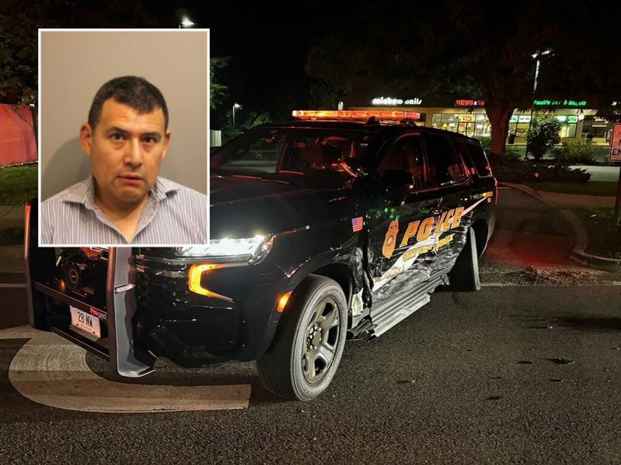 Drunk Driver Crashes Into Police Cruiser In Ct Sending Officer To