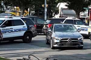 Cyclist Crashes Through Mercedes Windshield In Paramus (PHOTOS)