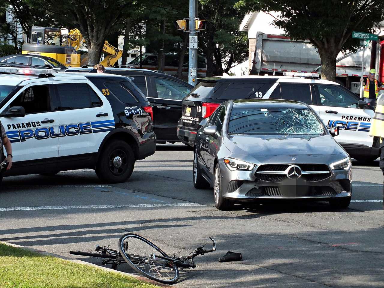 Cyclist Crashes Through Mercedes Windshield In Paramus Photos Fair Lawn Glen Rock Daily Voice 9633